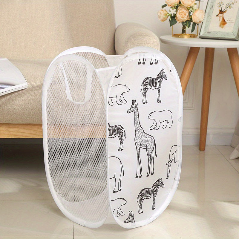 Cartoon Giraffe Laundry Basket for Sorting and Storage, Bathroom and Bedroom Use
