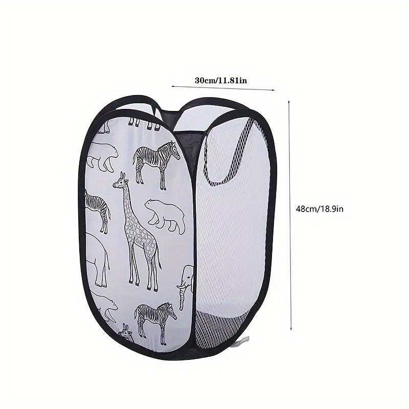 Cartoon Giraffe Laundry Basket for Sorting and Storage, Bathroom and Bedroom Use