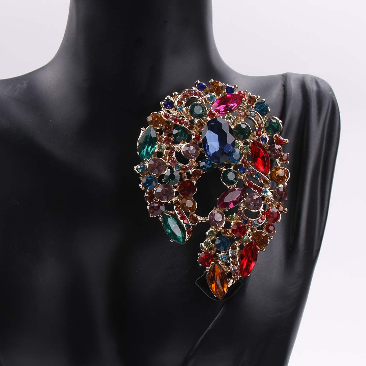 Six Colors Rhinestone Brooches for Women Elegant Jewelry Accessories