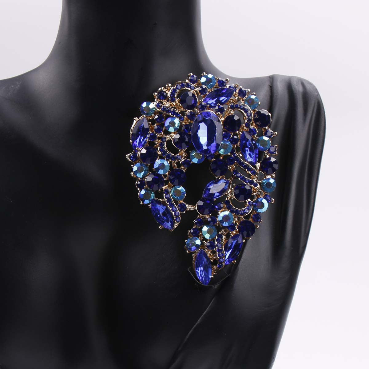 Six Colors Rhinestone Brooches for Women Elegant Jewelry Accessories
