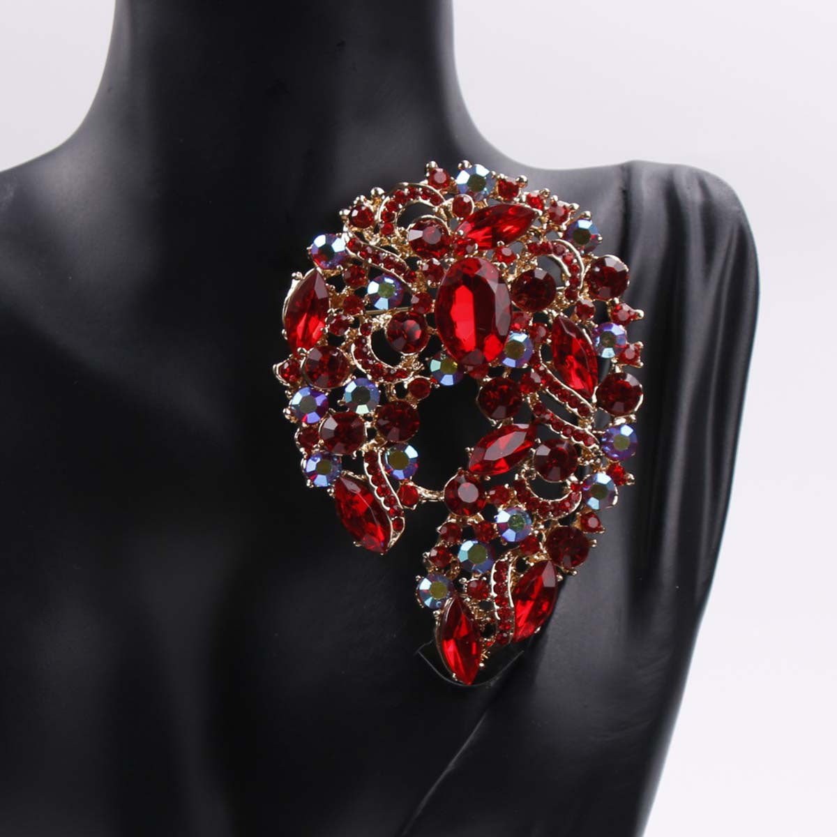 Six Colors Rhinestone Brooches for Women Elegant Jewelry Accessories