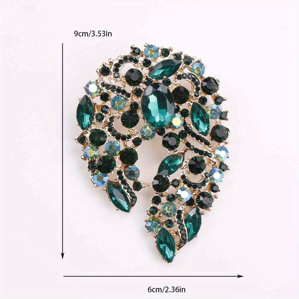 Six Colors Rhinestone Brooches for Women Elegant Jewelry Accessories