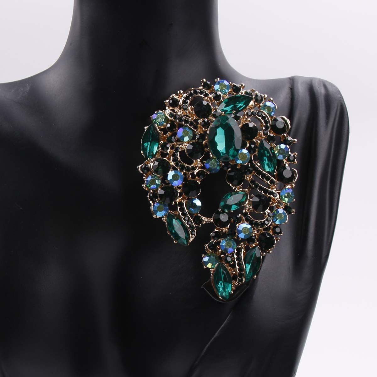 Six Colors Rhinestone Brooches for Women Elegant Jewelry Accessories