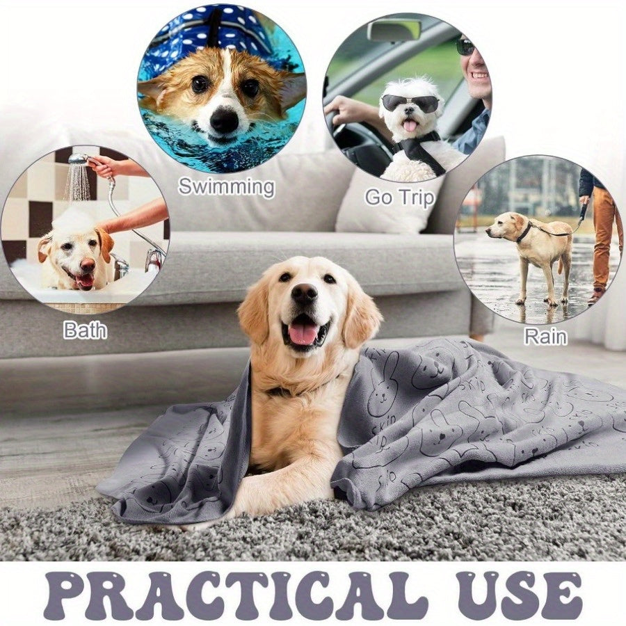 2 Pack Microfiber Dog Towels Absorbent Durable for Small to Large Breeds