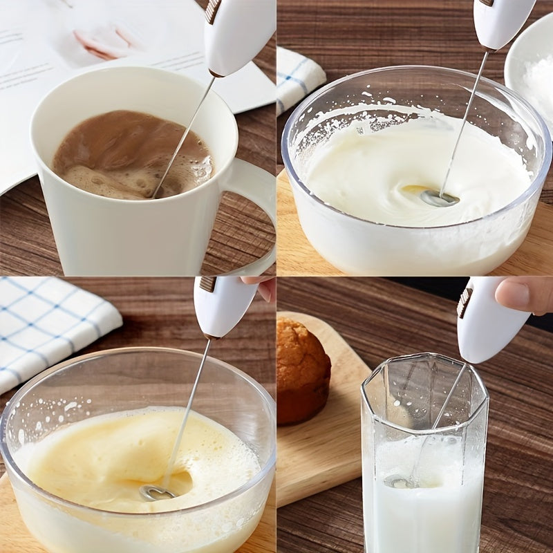 Handheld Milk Frother Electric Whisk for Lattes and Matcha Compact and Battery-Powered