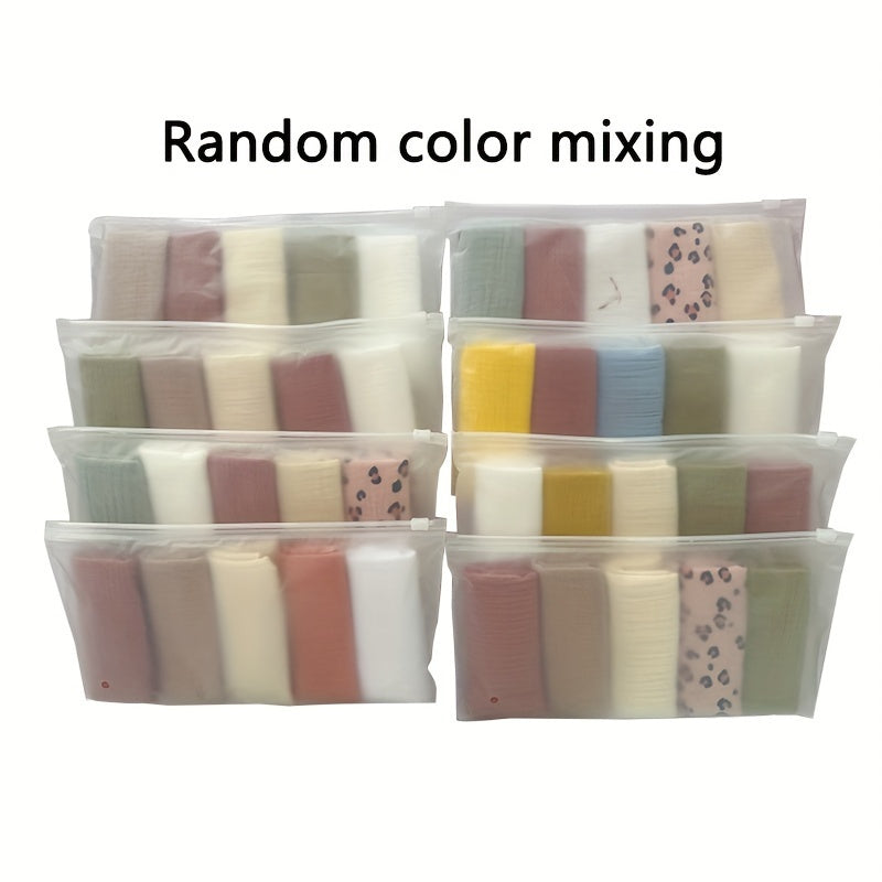 Space-Themed 5-Piece Absorbent Washcloth Set for Bathroom and Home Use