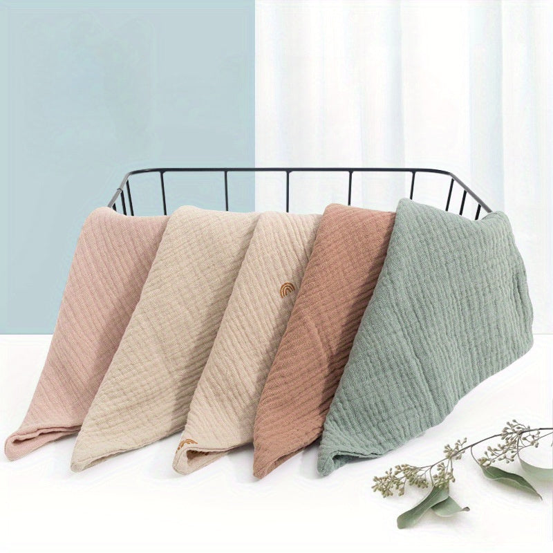 Space-Themed 5-Piece Absorbent Washcloth Set for Bathroom and Home Use