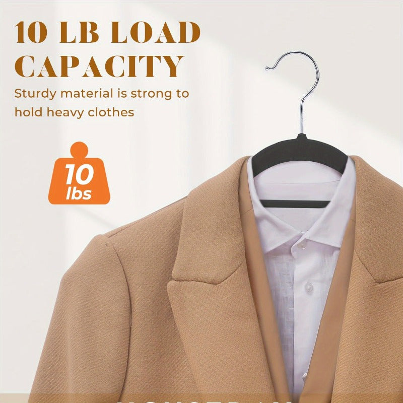 50-Pack Velvet Hangers with Tie Bar Non-Slip Flocked Felt for Coats Pants Dresses and Suits