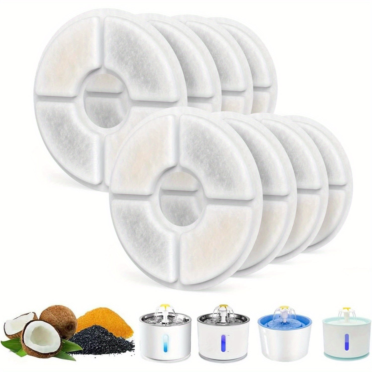 Pack de 3 filtros de carbón activado para fuente de agua automática para mascotas de 81oz/2.4L