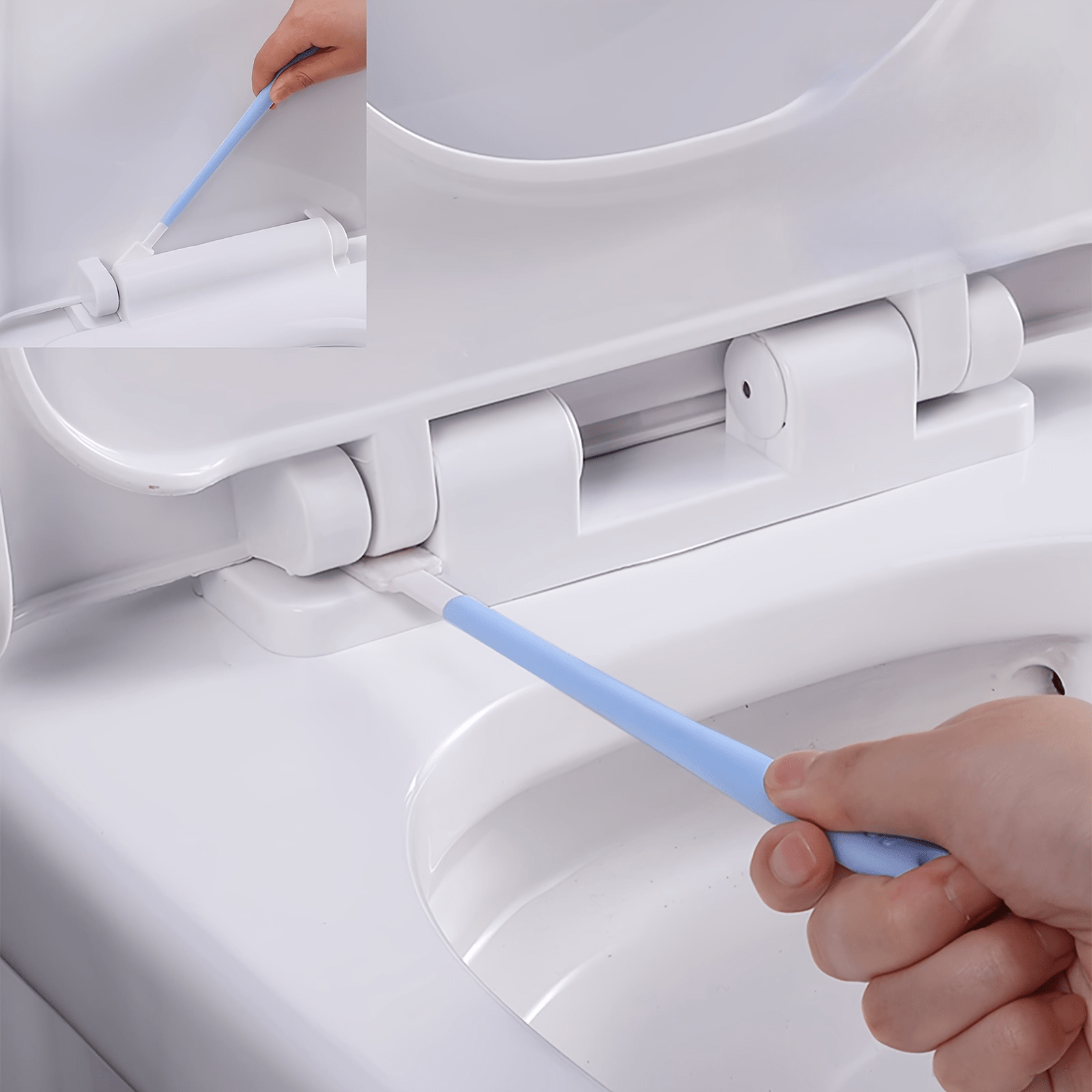 10-Pack Plastic Toilet Cleaning Brushes Disposable Long Handle Deep Gap and Tight Space Cleaner