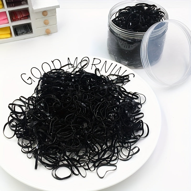 Mini Hair Ties Set for Women and Girls Elastic Rubber Bands Solid Colors 120/200/900pcs