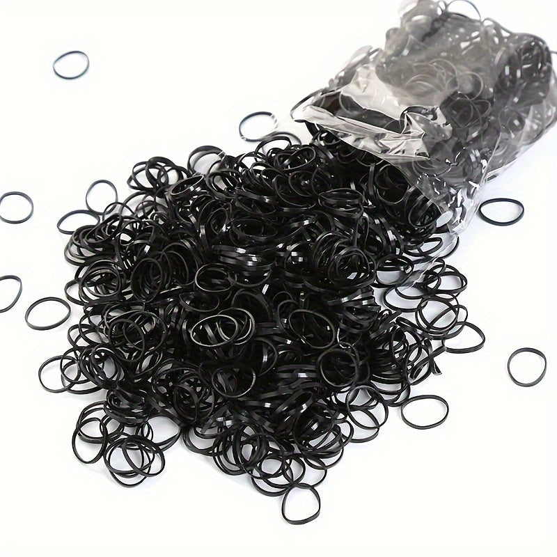 Mini Hair Ties Set for Women and Girls Elastic Rubber Bands Solid Colors 120/200/900pcs