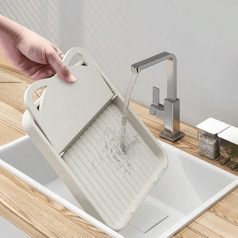 Foldable Kitchen Utensil Organizer Space-Saving Plastic White Grey Black