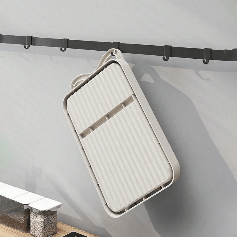 Foldable Kitchen Utensil Organizer Space-Saving Plastic White Grey Black