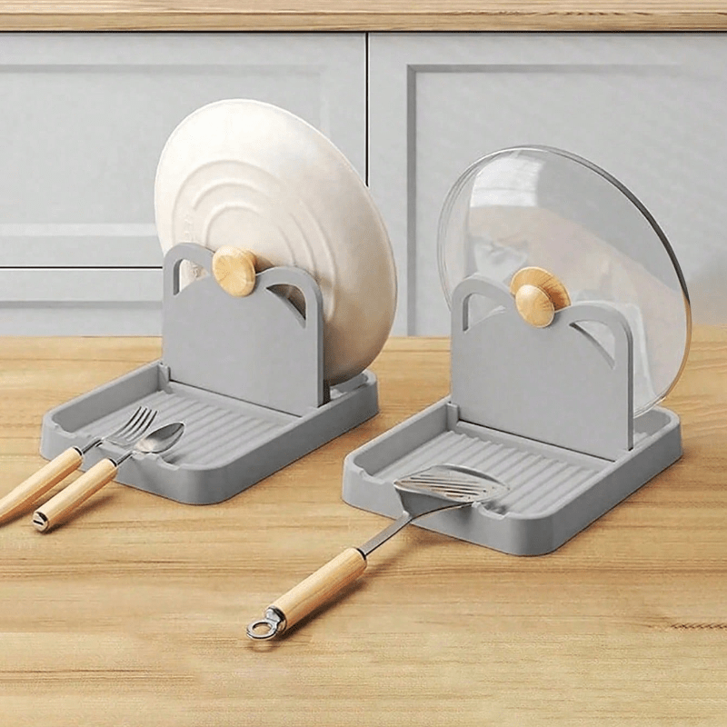 Foldable Kitchen Utensil Organizer Space-Saving Plastic White Grey Black