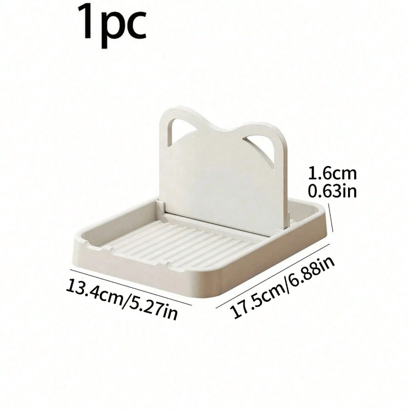 Foldable Kitchen Utensil Organizer Space-Saving Plastic White Grey Black