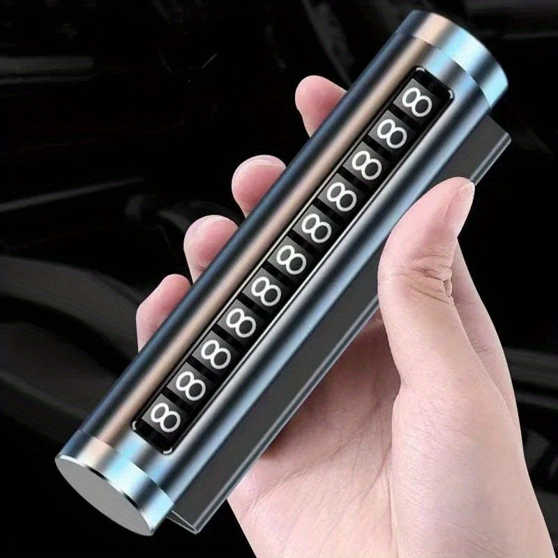 Universal Metal Car Parking Card Aluminum Phone Number Plate Auto Accessories