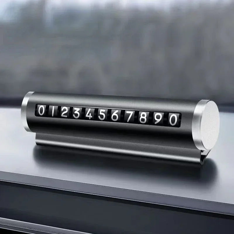 Universal Metal Car Parking Card Aluminum Phone Number Plate Auto Accessories