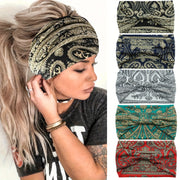 Set of 4 Ethnic Paisley Headscarves for Women Yoga Hair Accessories Autumn Winter