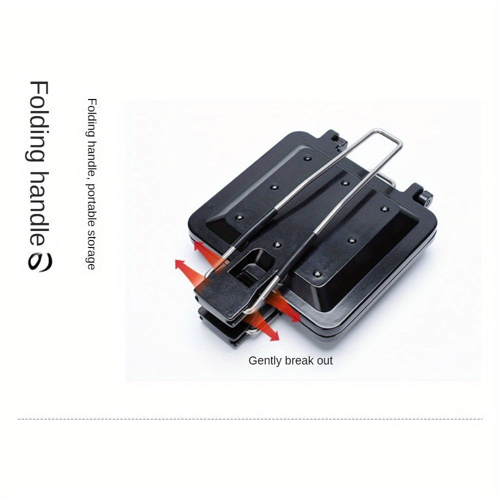 Double-sided sandwich maker with detachable aluminum pan for even toasting camping