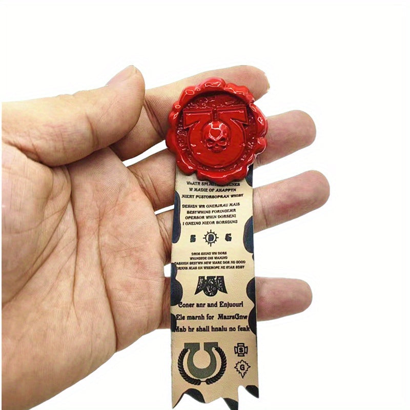 Готическая красная скелетная головная булавка - винтажная медная брошь с печатью чистоты 40K Aquila, с эмблемой имперского черепа, вдохновленная Adeptus Mechanicus, идеальный подарок для геймеров