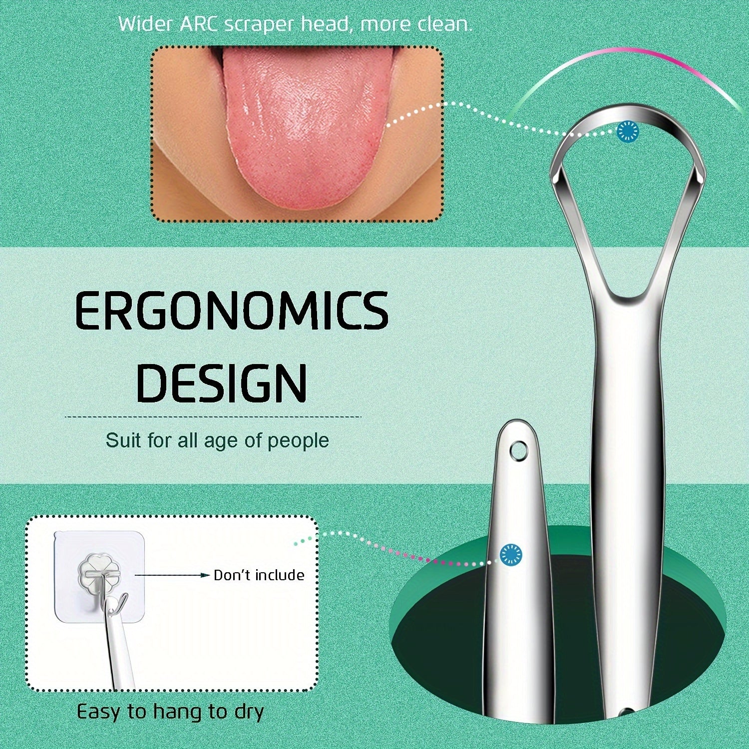 Нержавеющая сталь язык скребок гигиена полости рта удаление неприятного запаха 1/3шт