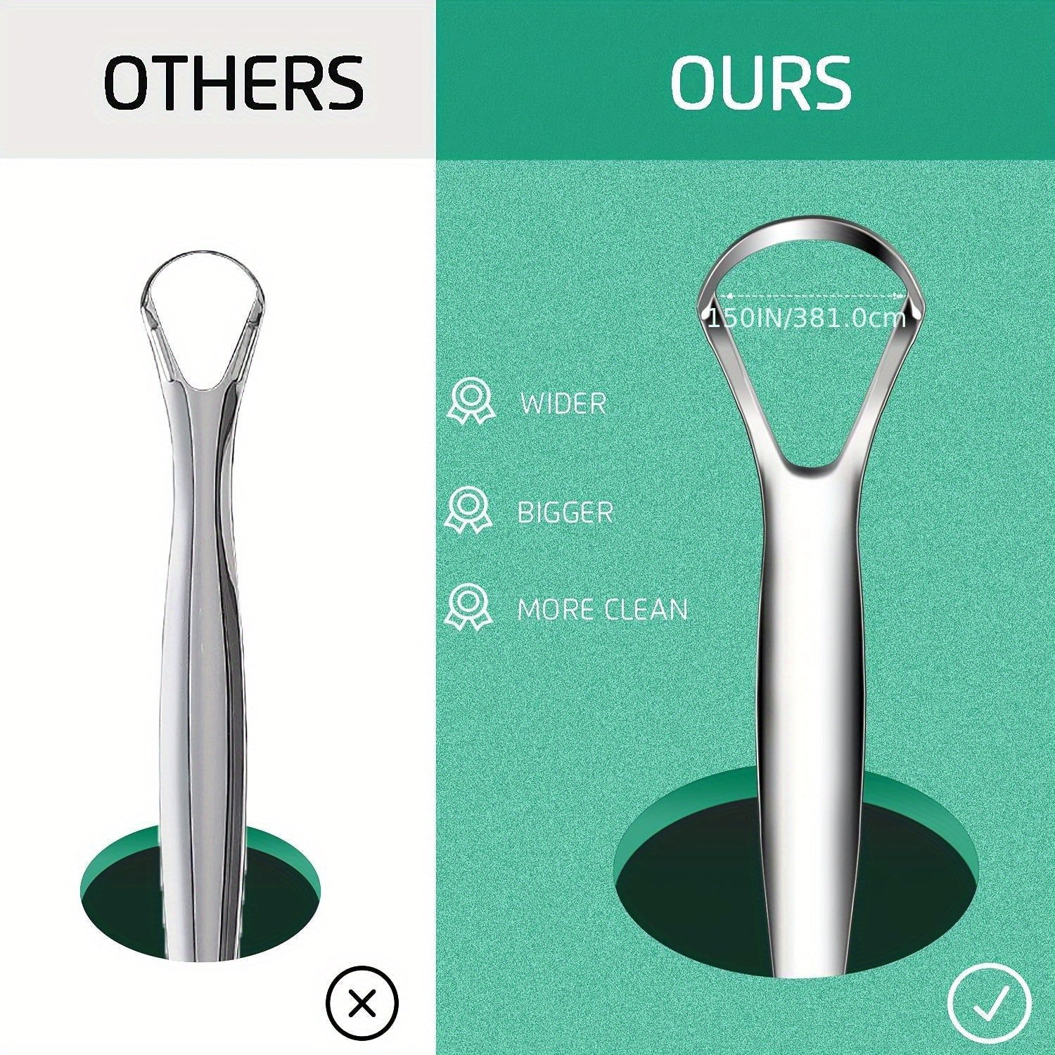 Нержавеющая сталь язык скребок гигиена полости рта удаление неприятного запаха 1/3шт