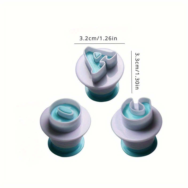 Set of 26 Alphabet and Number Cookie Fondant Cutters for Baking and Cake Decorating