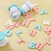 Set of 26 Alphabet and Number Cookie Fondant Cutters for Baking and Cake Decorating