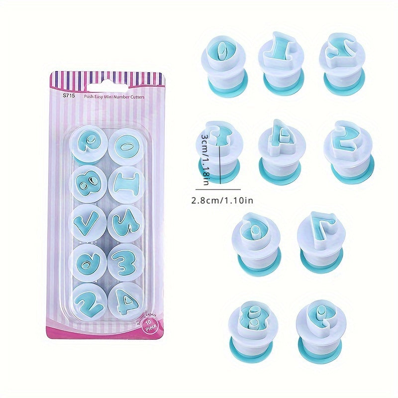 Set of 26 Alphabet and Number Cookie Fondant Cutters for Baking and Cake Decorating