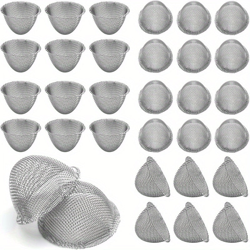 Set of 30 Stainless Steel Pipe Screens Filters for Smoking Tubes and Bowls