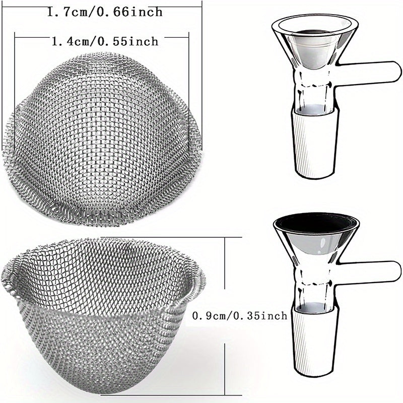 Set of 30 Stainless Steel Pipe Screens Filters for Smoking Tubes and Bowls