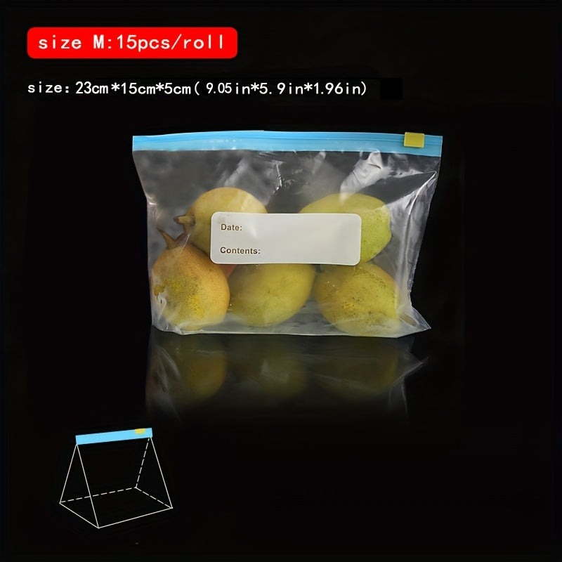 10/15/20 Airtight Food Storage Bags for Fruit Grain Vegetable Meat Kitchen Organizer