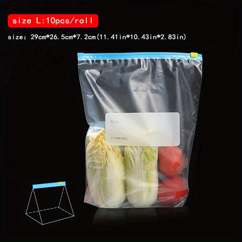 10/15/20 Airtight Food Storage Bags for Fruit Grain Vegetable Meat Kitchen Organizer