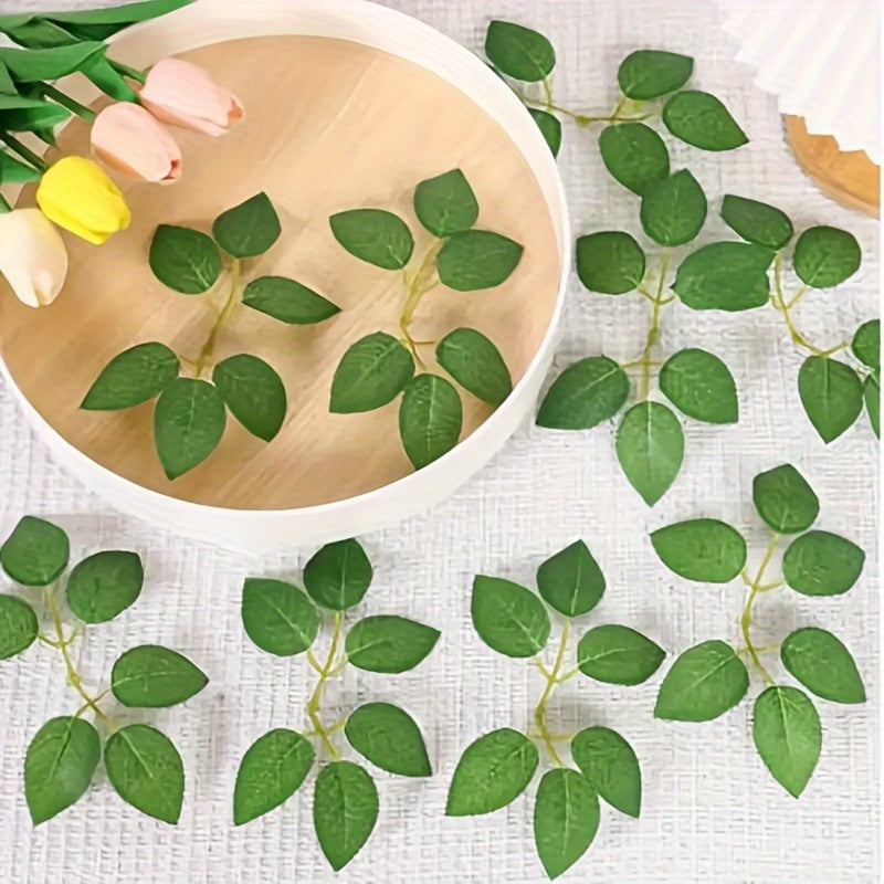 Artificial Rose Leaves Set 120 Lifelike for Weddings Floral Arrangements Decorations