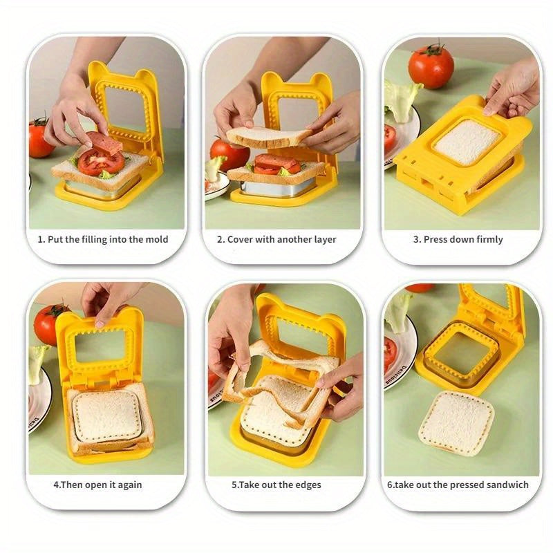 Stainless Steel Square Sandwich Maker for Breakfast and Dessert