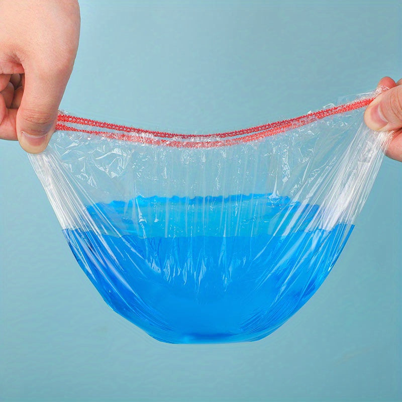 300 ta qayta ishlatiladigan elastik oziq-ovqat idishlari qopqog'i, cho'ziluvchan silikondan tayyorlangan, idishlar va plastinkalarni yopiq holda saqlash uchun ideal