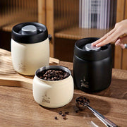 Stainless Steel Coffee Canister Vacuum Sealed Storage Jar for Coffee Beans