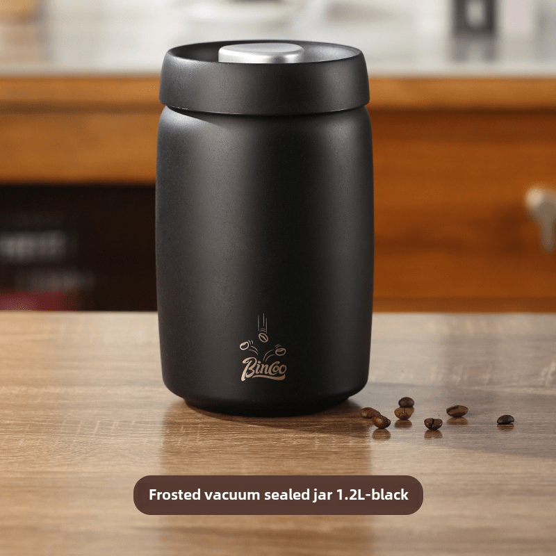Stainless Steel Coffee Canister Vacuum Sealed Storage Jar for Coffee Beans