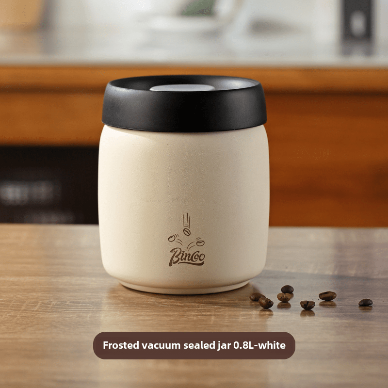 Stainless Steel Coffee Canister Vacuum Sealed Storage Jar for Coffee Beans