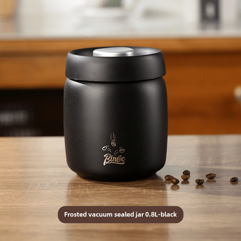 Stainless Steel Coffee Canister Vacuum Sealed Storage Jar for Coffee Beans