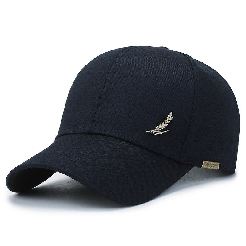 Gorra de béisbol para hombres y mujeres, logo de trigo, 100% poliéster, protección solar, para viajes, negro, gris, marrón, azul marino