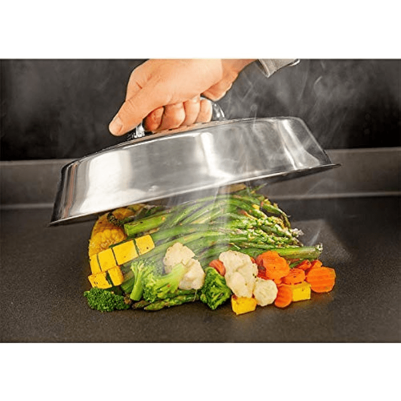 Stainless Steel Basting Cover 30.48 cm for Grilling on Flat Top Indoor Outdoor