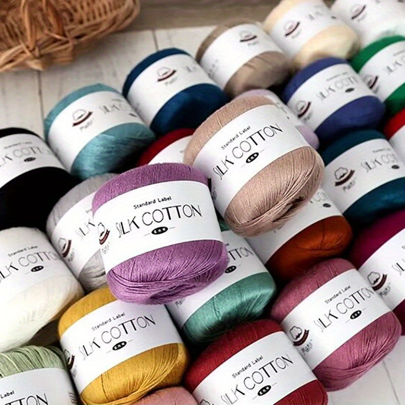 6-Pack Silk Blend Lace Yarn Assorted Colors for Crochet Knitting Shawls Scarves and Sweaters