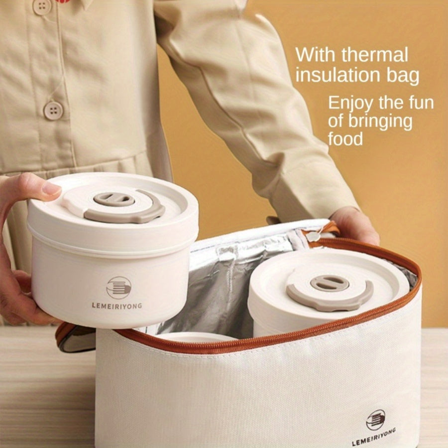 Stainless Steel Insulated Lunch Box for Office and School Microwave Safe Bento with Compartments