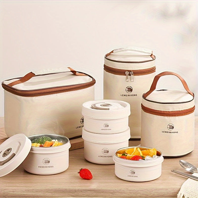 Stainless Steel Insulated Lunch Box for Office and School Microwave Safe Bento with Compartments