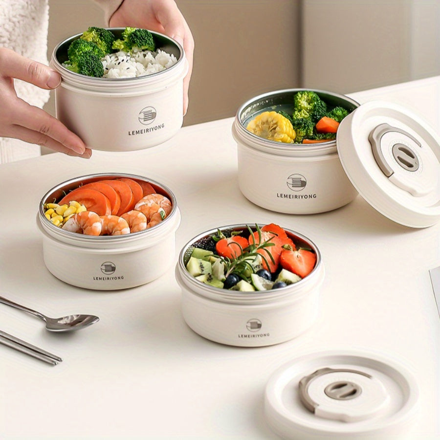 Stainless Steel Insulated Lunch Box for Office and School Microwave Safe Bento with Compartments