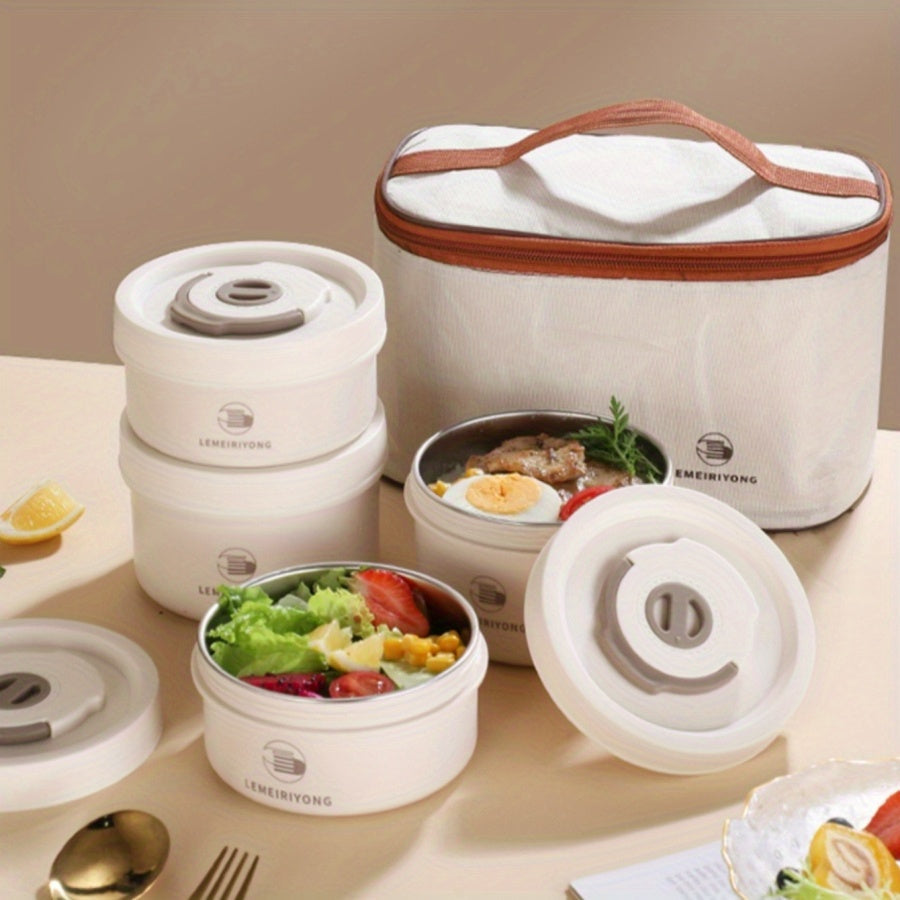 Stainless Steel Insulated Lunch Box for Office and School Microwave Safe Bento with Compartments