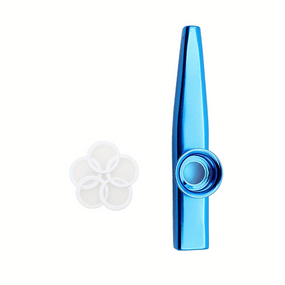 Золотой алюминиевый казу для игры на гитаре с мембраной и диафрагмами