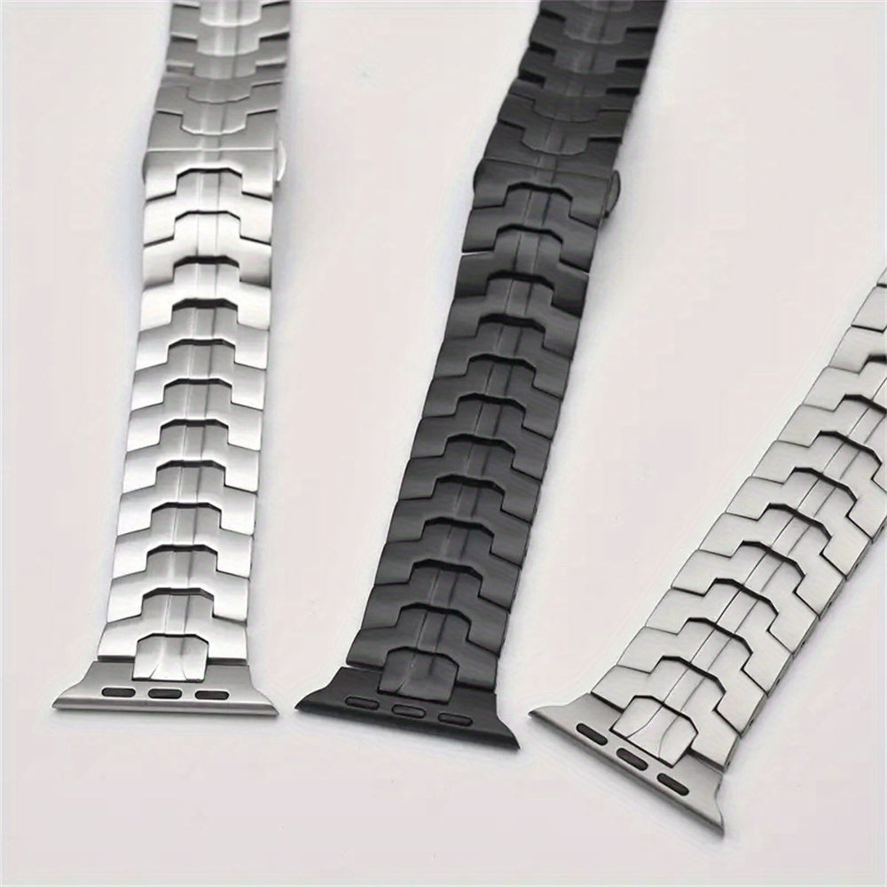 Men's Stainless Steel Metal Watch Strap for 38mm to 49mm Smartwatches Wide Body Compatible with Series 1-10 and Ultra 2
